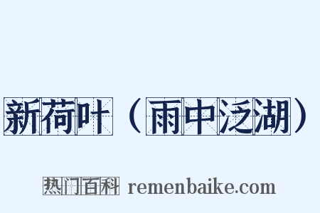 新荷叶（雨中泛湖）是什么意思的图片